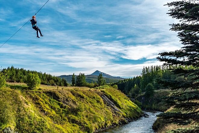 Zipline Adventure Through Glerárgil River Canyon in Akureyri Town photo 3