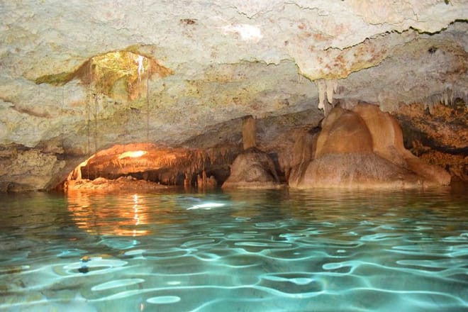 Aventura en cenote Yaxmuul Ceremonia y rapel del chamán maya
