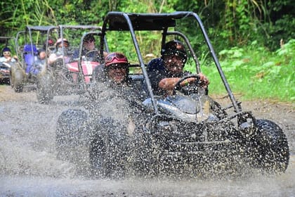 Roatan Jungle ATV Buggy Tour with Sloths & Historical Beach Stop