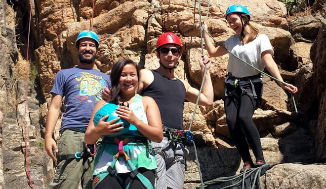 Rappelling in Madrid