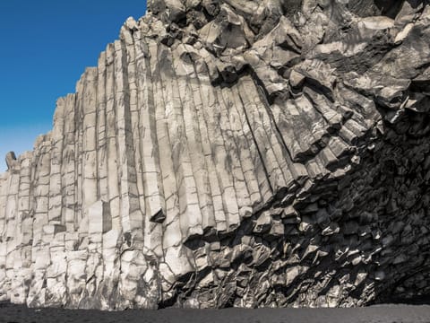 Basalt columns at Reynisfjara black sand beach