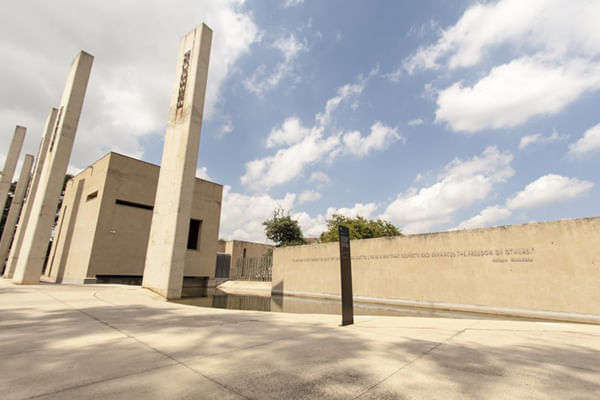 The inspiring architecture of the Apartheid Museum: a place of reflection and hope.