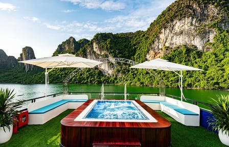 HALONG BEST SELLER -5 Star Day Cruise: Buffet Lunch and Jacuzzi
