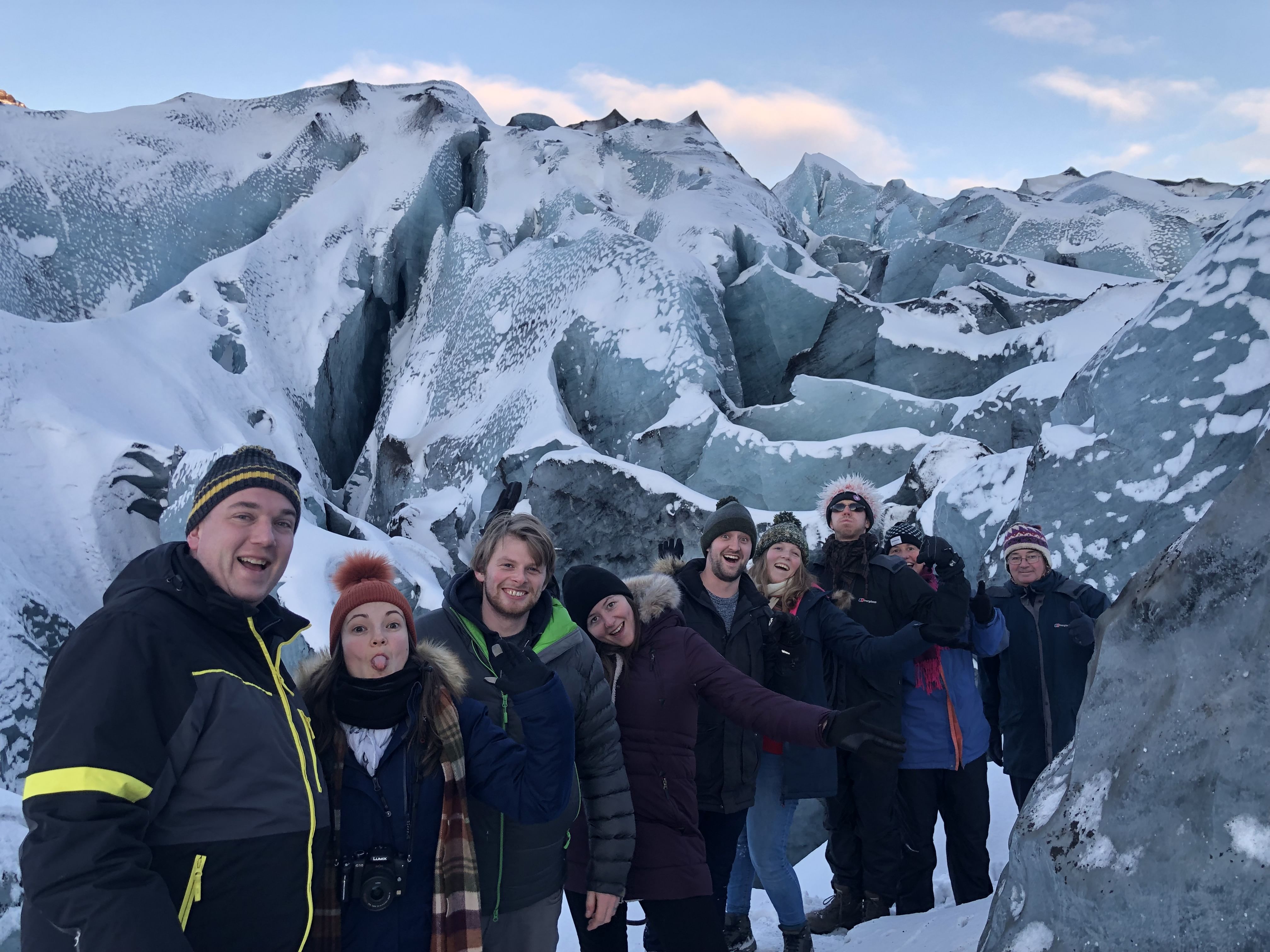 Small group enjoying the glacier exploration