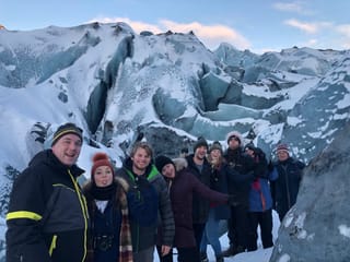 Small group enjoying the glacier exploration