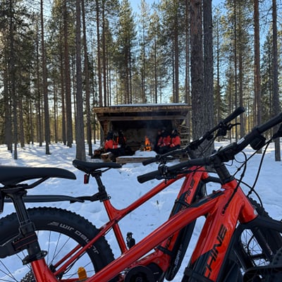 Electric Fat Biking at a Reindeer Farm in Rovaniemi - Image 16