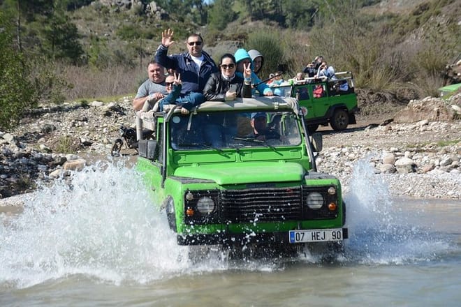 Antalya: Super Combo 4in1 Rafting, Jeep, Buggy & Zipline 4