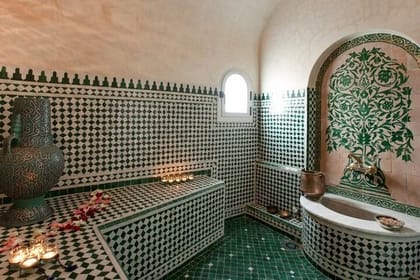 Marrakech Traditional bathroom and massage with hotel transfers