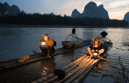 Li River Cruise and Bamboo Rafting Tour in Guilin