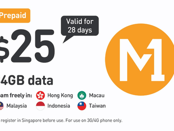 M1 Prepaid SIM and Tourist Cards at Changi Airport Singapore