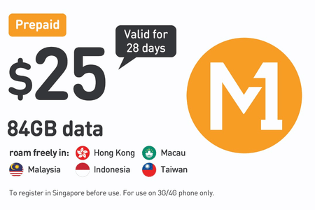 Singapore: M1 Prepaid Services SIM Cards or Tourist Cards
