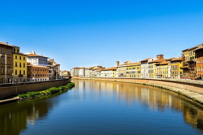 Arno river in Pisa