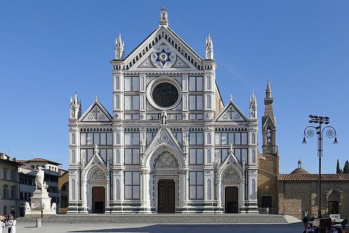 External view of the façade of Santa Croce Church