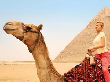 Explore the legendary Pyramids & Sphinx on this Cairo tour from Hurghada!