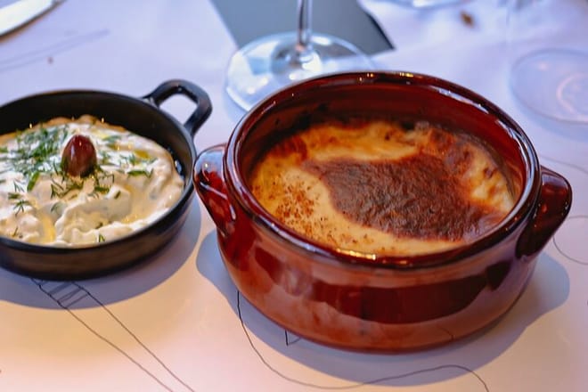 Moussaka and Tzatziki