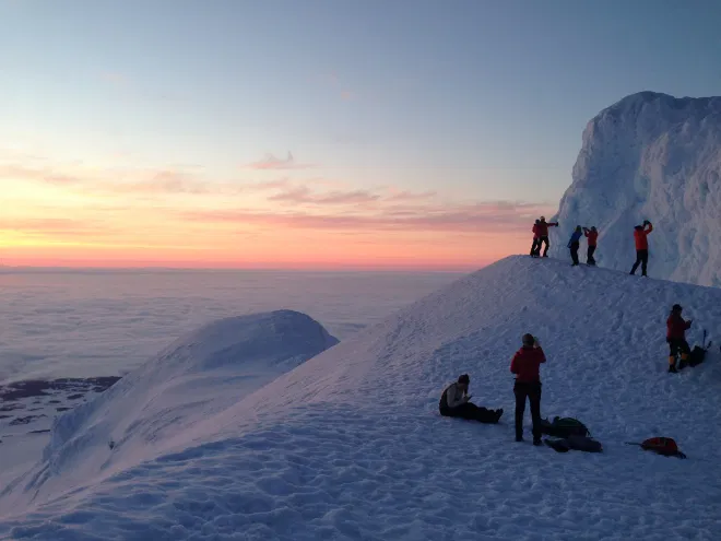 Snæfellsjökull Summit Hike during Solar Eclipse