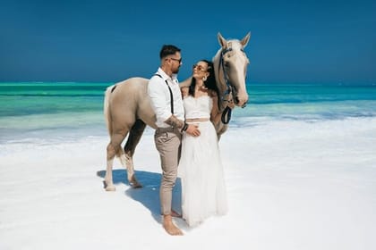 Swimming with Horses Experience on the Beach in Zanzibar