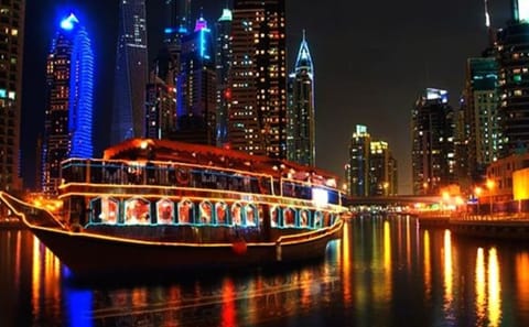 Dubai Marina Dhow Dinner Cruise and View at the Palm Tour