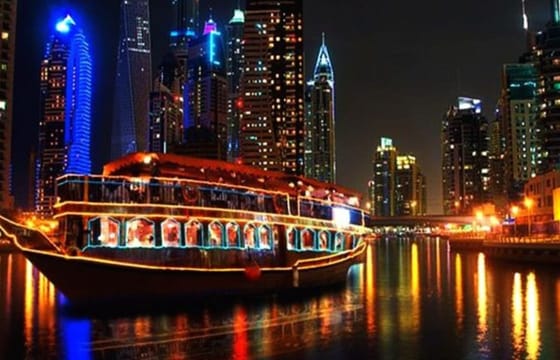 Ski Dubai Snow-Plus Pass & Marina Dhow Dinner Cruise with Private Transfers