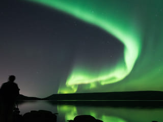 Northern Lights during ice cave and northern lights tour Iceland