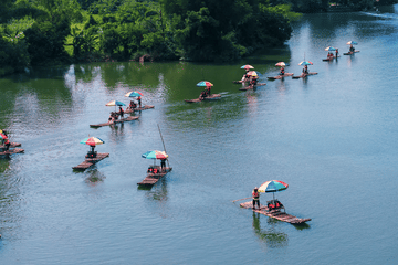 Bamboo Rafting Adventure on the Yulong River in Yangshuo