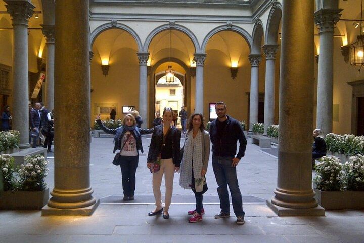 View of the internal courtyard of Palazzo Strozzi