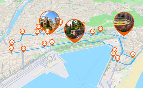 Audio Guided Walking Tour of Málaga's Historic Sites