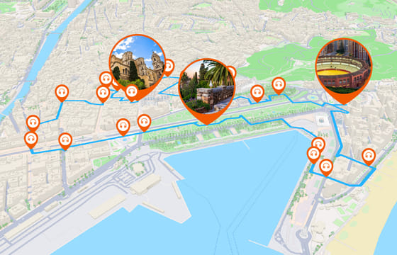 Malaga: Audio Guided Walking Tour (2:15 – 24 audio comments)