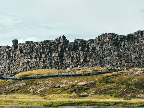 Þingvellir, Thingvellir, where you can walk between the two tectonic plates!