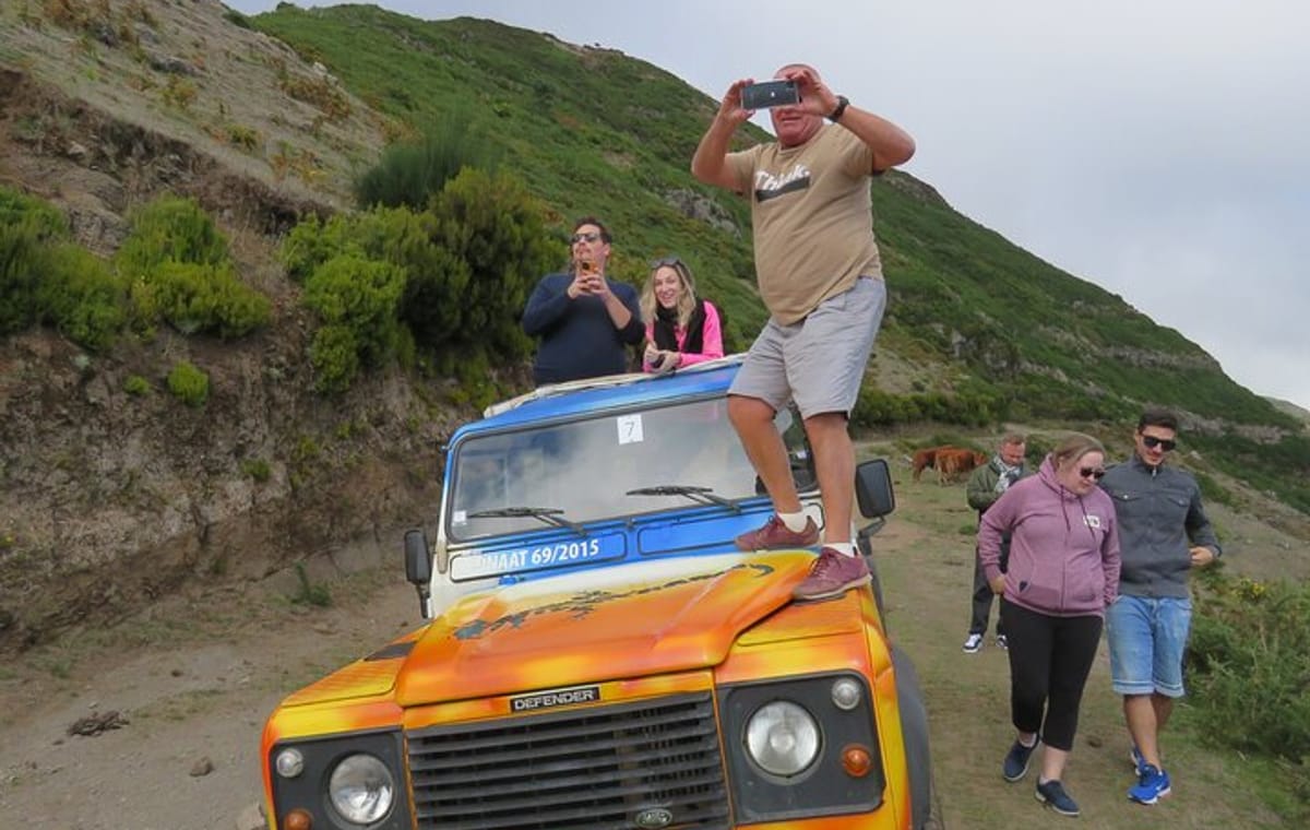 private, half-day tour of Madiera in an open top safari jeep