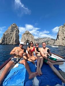 Capri: 2 hour private boat tour, swim, relax & explore hidden gems