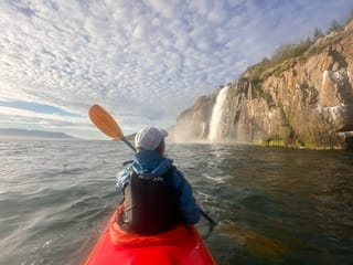 Akureyri Tandem Kayak Tour and Geothermal Waterfall, photo 12