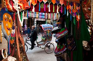 3-Hours Thamel Sightseeing Tour by Rickshaw in Kathmandu