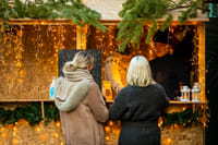 Christmas market stalls in downtown Reykjavik