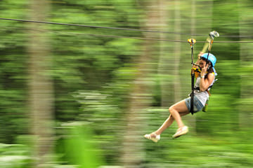 Zipline Adventure and Sticky Waterfall Tour in Thailand