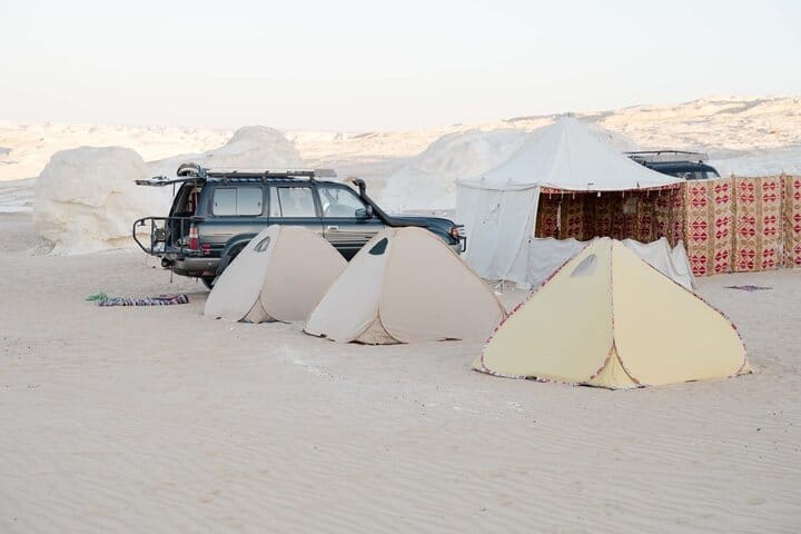 White desert camp