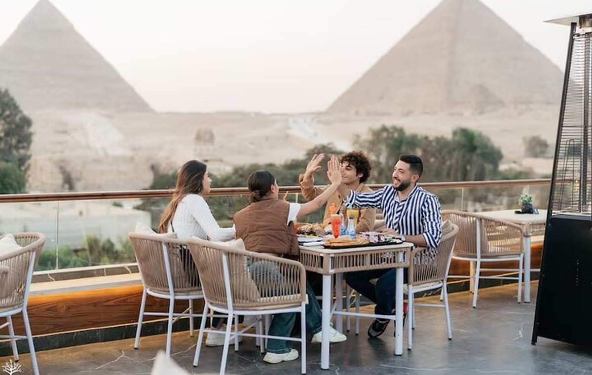 Pyramids View Terrace with Breakfast or Lunch or Dinner