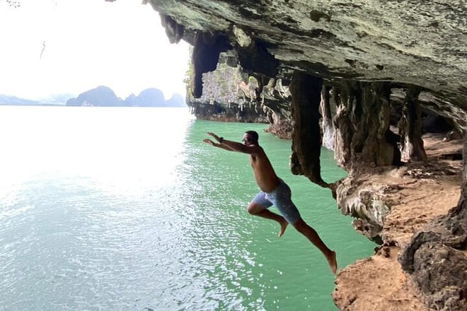 Cliff Jumping at Panak Cave