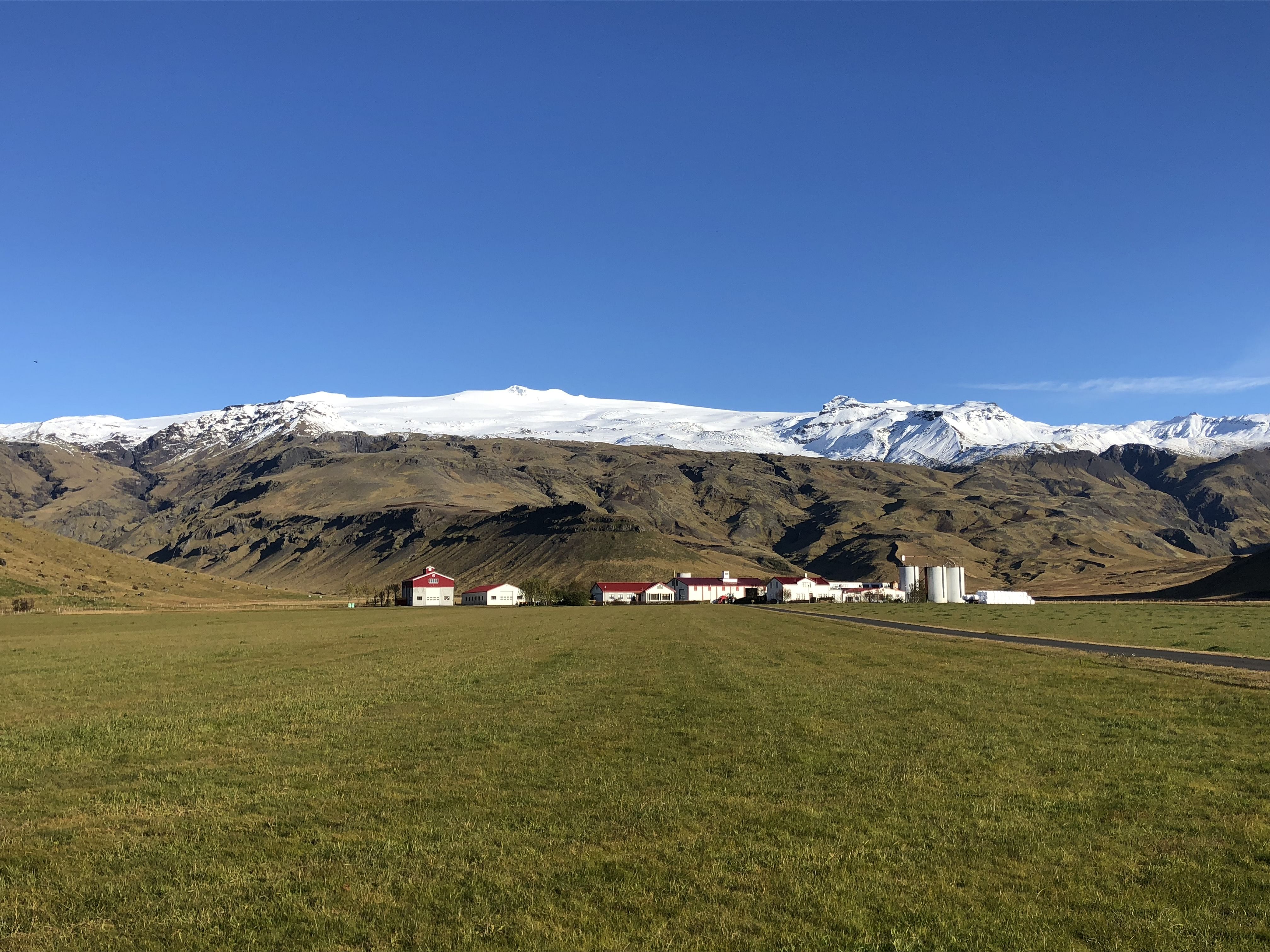 Þorvaldseyri farm at the foot of Eyjafjallajökull volcano Iceland