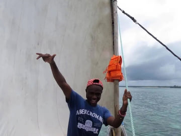 Evening sail along the Pemba coast