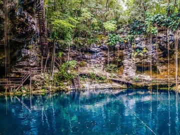 Ek Balam, Pink Lakes, Cenote & Tequila Factory Semi-Private Tour