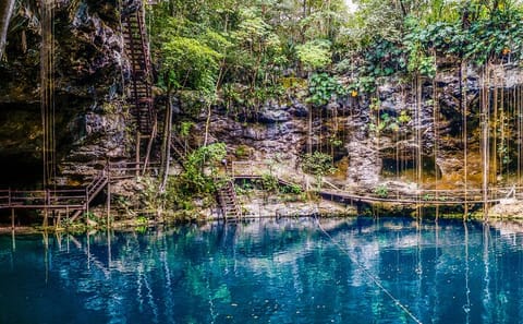 Ek Balam, Pink Lakes, Cenote & Tequila Factory Semi-Private Tour