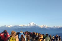 Panoramic view at poon Hill in March