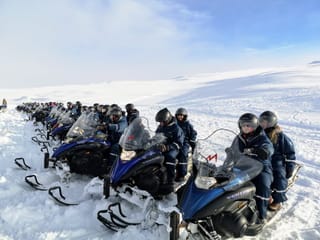 Superjeep Golden Circle and Langjokull Snowmobile Tour on Glacier , photo 10