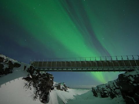 The bridge between the European and the North American plates.