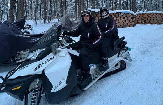 Snowmobile Riding Adventure in Golden Town