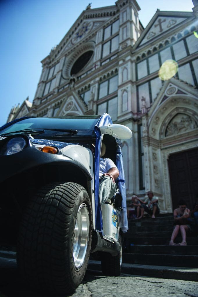 Electric Golf Cart in front of Santa Croce Church