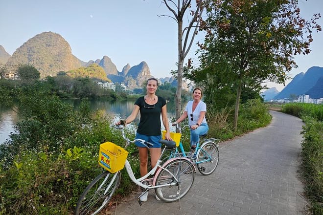 Li River Cruise Yangshuo Yulong River Biking Day Tour 