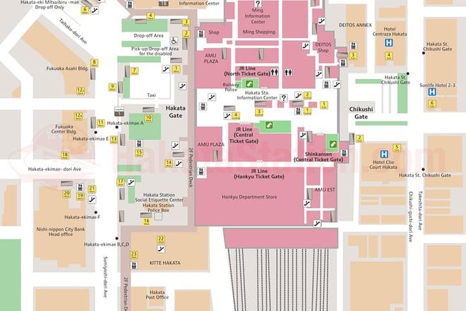 *For example, Our bus pick you up at "Hakata Satation".