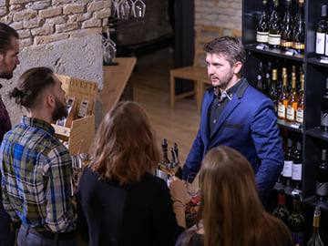 The sommelier will guide you through the wines